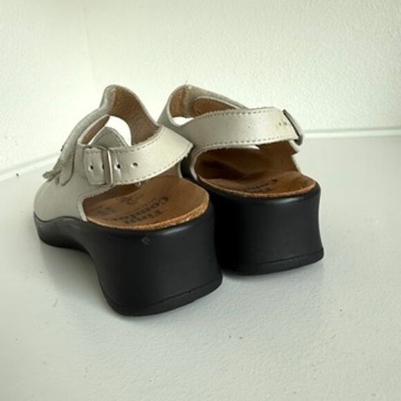 Finn Comfort Beige Wedge Sandals Size 7 Leather Orthopedic Arch Support EUC - Picture 7 of 10